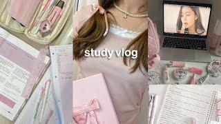 STUDY VLOG productive school days lots of note taking workout routine and & more