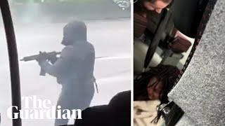 France prisoner manhunt witnesses film gunmen ambushing police van
