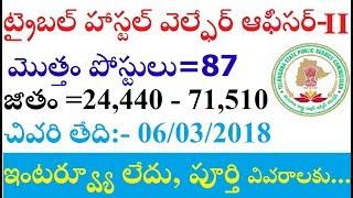 TRIBAL Hostel welfare officer grade-II posts with Full Details  must Watch now by SRINIVAS Mech