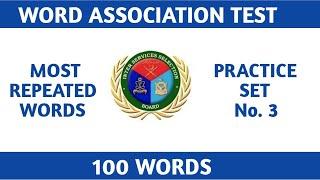 word association practice test wat  most repeated words  ISSB  SSB  psychologist test