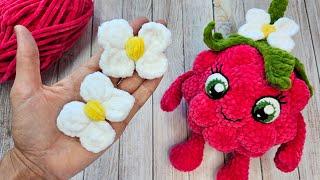 Маленький бантик - цветочек крючком Мастер-класс. Small crochet bow - flower Video tutorial