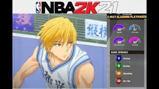 NBA 2K21 KISE RYOUTA BUILD  KUROKO NO BASKET 2K21  SF BUILD 2-WAY SLASHING PLAYMAKER 54 BADGES