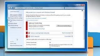 Configure Windows Firewall settings on a Windows® 7 PC