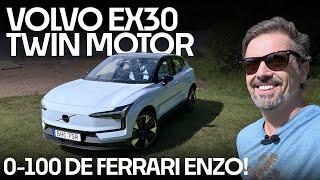 0 a 100 kmh em 36s Volvo EX30 Twin Motor é um SUV compacto com aceleração de Ferrari Enzo