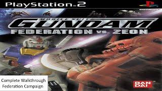 Mobile Suit Gundam Federation Vs Zeon PS2  Federation side Complete Walkthrough