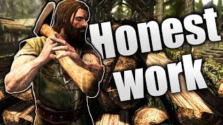 Skyrim but Im just a Woodcutter