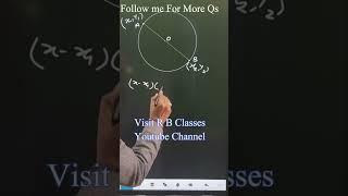 Equation of circle in diameter form Class 11 Maths  R B Classes