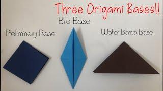 How to make Bird Base Waterbomb Base and Preliminary Base