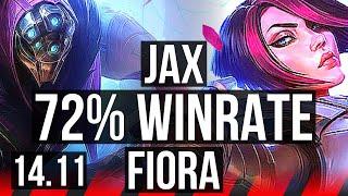 JAX vs FIORA TOP  8111 72% winrate 5k comeback Godlike  KR Master  14.11