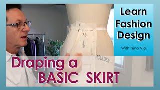 Draping Basic Skirt Tutorial  How To Drape A Basic Skirt On A Dress Form Step By Step  Nino Via