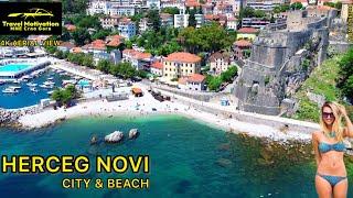 HERCEG NOVI Obala i Kupanje u Junu 2024 iz vazduha - HERCEG NOVI City & Beach 4K Aerial View MNE