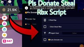 Roblox Pls Donate Script Steal Robux  Easy Robux And Rich️Working All Executor