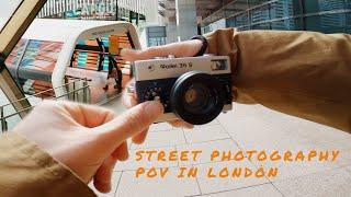 15 minutes of FILM street photography in London  Rollei 35S Kodak Portra 400