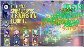 Burgeonhida and Aggravate Raiden Team on Floor 12 Spiral Abyss Patch 4.6