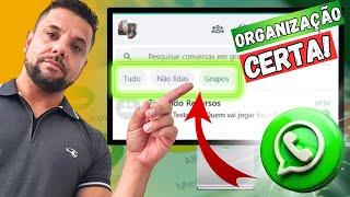 Novo FILTRO DE MENSAGENS NÃO LIDAS E GRUPOS Está Disponível no WHATSAPP WEB do PC e Notebook