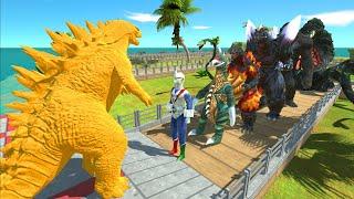 Orange Godzilla 2014 Oasis Death Run - Animal Revolt Battle Simulator