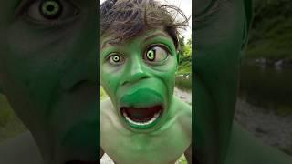 Hulk scary transformation with funny friend #shorts