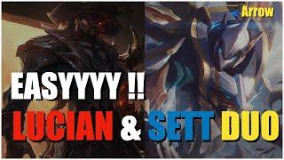 Arrow l How to play Lucian Guide Sett bot duo - How to snowball. learn ad carry