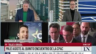 Milei participa de la CPAC junto a Bolsonaro y crece la tensión con Lula