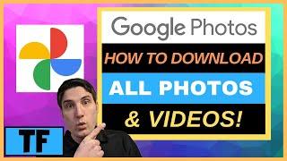 GOOGLE PHOTOS - How To Download ALL Photos & Videos 2022 - Backup Images To Your PC Computer