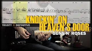 Knockin on Heavens Door  Guitar Cover Tab  Guitar Solo Lesson  BT with Vocals  GUNS N ROSES
