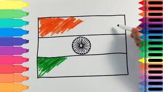 How to Draw India Flag - Drawing the Indian Flag  Tanimated Toys