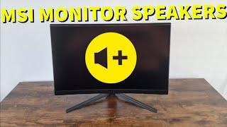 How To Turn Up The Volume On An MSI Monitor  MSI Monitor Has No Sound