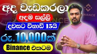 විනාඩි 15කින් රු.10000ක් Binance එකට .Binance sinhala 2024.Online job sinhala.Emoney sinhala