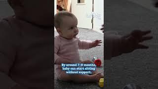 When Will Baby Sit? Meeting an Important Motor Milestone #shorts