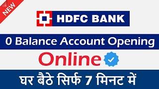 HDFC Bank Zero Balance Saving Account Instant Online Opening Process  Full Details