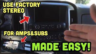 How to Hook FULL SOUND SYSTEM using YOUR Factory Stereo