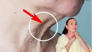 TURKEY NECK? How  to tighten saggy neck skin with massage  Self massage