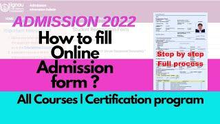 How to fill IGNOU admission form? IGNOU admission form online  ODL & Online courses