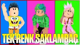  TEK RENK CHALLENGE SAKLAMBAÇ ROBLOX  HIDE AND SEEK ONE COLOR   HAN KRAL EKİP