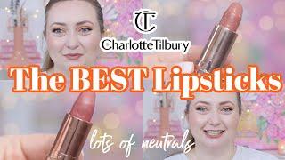 The BEST Charlotte Tilbury Lipsticks for fair skin ... FLATTERING nudes & red... try on & swatches