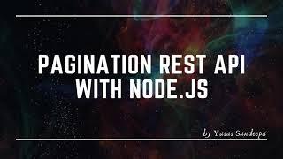 Pagination REST API With Node.js