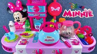 6 Minutes Satisfying with Unboxing Minnie Mouse Kitchen Cooking Playset，Disney Toys Review  ASMR