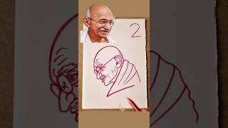 2 turns into Mahatma Gandhiji drawing