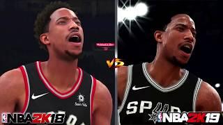 NBA 2K19 VS NBA LIVE 19 All Screenshots & Ratings Comparison