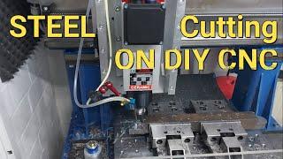 More steel cutting on DIY CNC Router