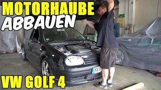 VW GOLF 4 MOTORHAUBE AUSBAUEN  DEMONTIEREN TUTORIAL  ANLEITUNG