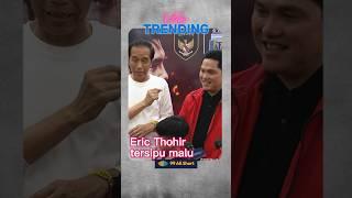 ️️Momen Eric Thohir dipuji Jokowi #shorts #erictohir #jokowi #trending #pssi #sepakbola