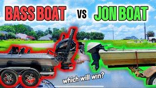 BASS BOAT vs JON BOAT in LOUISIANA BAYOU