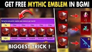 Get Free Mythic Emblem In Bgmi  7 Trick To Get Free Mythic Emblem In Bgmi