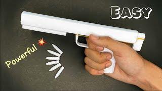 Making A Powerful PAPER GUN Pistol that shoots paper bullets Paper Craft How to make a Paper Gun