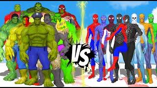 HULK Police FIGHT with Spider Man Destroy City  GTA 5