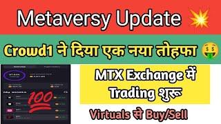 Crowd1 Latest New Update Today  Metaversy Launch Today  Metaversy MTX Exchange 2024  C1 Update 