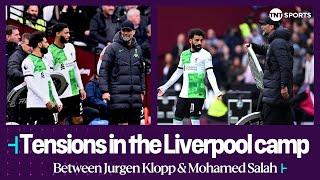 HEATED exchange between Mohamed Salah and Jürgen Klopp   West Ham 2-2 Liverpool  Premier League