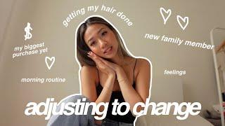 VLOG  dealing with big changes hair appointment clothing haul and life update