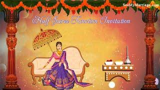 Half Saree Invitation  Voni Ceremony Invitation  Langa Voni Invitation Video Traditional Ceremony